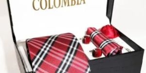 Red Check Necktie Set