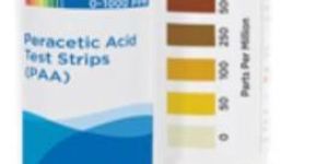 Hydrion PAA-1000 Peracetic Acid Test Strips