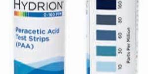 Hydrion Peracetic Acid Test Strips