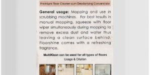 Multi Klean Premium Floor Cleaner Cum Deodorizing Concentrate
