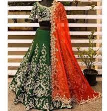 Pure Banarasi Khadi Georgette Lehenga Choli