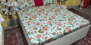 Multicolor Anokhi Printed Cotton King Size Bedsheet
