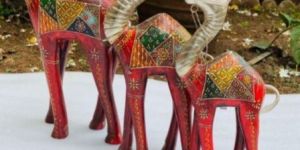 Handcrafted Wooden Camel Set