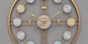Multicolor Metal Wall Clock