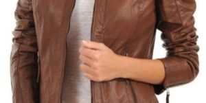 Womens Pure Leather Brown Jacket
