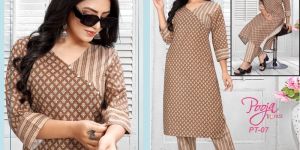 Fancy Cotton Kurti Pant Set