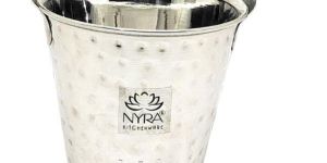 Nyra Stainless Steel Hammered Mini Serving Bucket