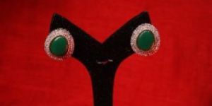 Fashion Brass Crystal Stone Earrings