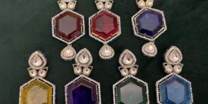 Multicolor Fancy Brass Earrings