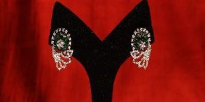 Party Wear Crystals Stone Brass Earrings