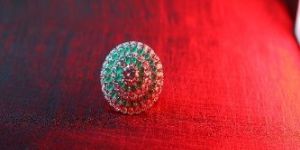 Stylish Brass Crystal Stone Ring