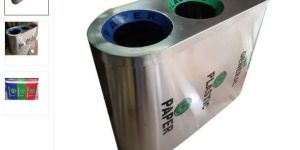 Silver Stainless Steel Dustbin