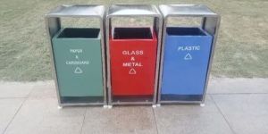 Stainless Steel Dustbin 3 Piece Set