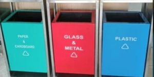 Stainless Steel Square Dustbin 3 Piece Set