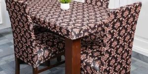 DivineTrendz Exclusive - Royals Black Elastic Chair Table Cover