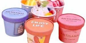 Printed ICE Cream Paper Round Container