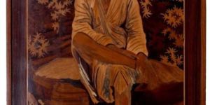 Rosewood Sai Baba Wall Painting