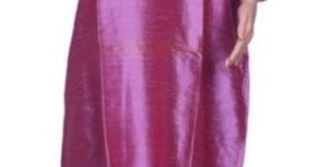 Straight Pink Embroidered Silk Kurti