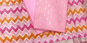 Banarasi chanderi unstitched lorex weaved suit..