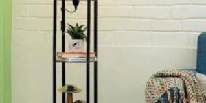 Tower Floor Lamp with Shelf