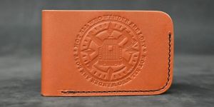 Bi Fold Embossed Leather Wallet