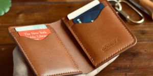 Brown Minimalist Bi Fold Leather Wallet