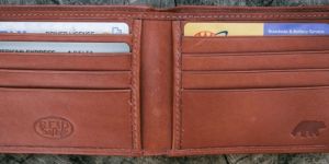 RFID Bi Fold Leather Wallet