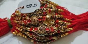 Fancy Red Stone Rakhi