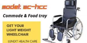 RECLINER WHEELCHAIR WITH COMMODE