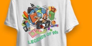 White 90s Kids Oversized Unisex T-Shirt