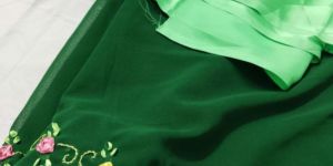 Green Georgette Saree