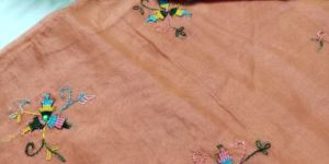 Orange Thread Work Kota Saree