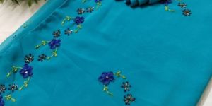 Thread & Cut Pipe Work Saree