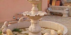 Pink Sandstone Fountain