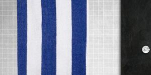 Rekhas Premium Cotton Pool Towel Dark Blue & White Cabana Cotton Stripe Unisex Bath Towel