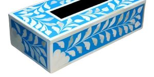 Bone Inlay Tissue Box Holder
