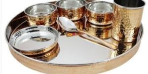 Stainless Steel Copper Traditional Dinner Set