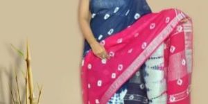 Printed Linen Saree