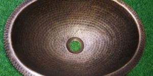 Copper Oval Wash Basin