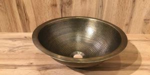 Matt Finish Brass Wash Basin
