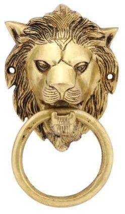 Brass Lion Mouth Door Knocker