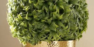 Brass Hammered Planter