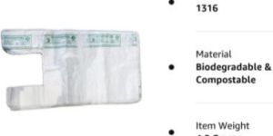 13 x 16 Biodegradable 100% compostable Bags