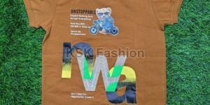 Round Boys Lycra Printed T Shirt