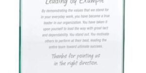 Engraved Glass Trophy