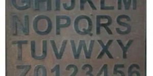 Embossed Alphabet Die