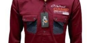 Mens Cotton Twill Fabric Cargo Shirt