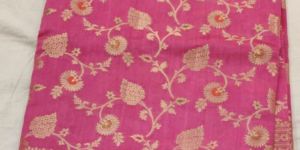 Rosy Pink Matka Silk Saree