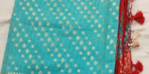 Turquoise Matka Silk Saree