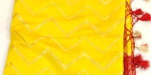 Yellow Matka Silk Saree